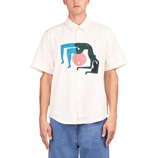 by Parra Yoga Balled Short Sleeve Shirt (Beige)  - Allike Store