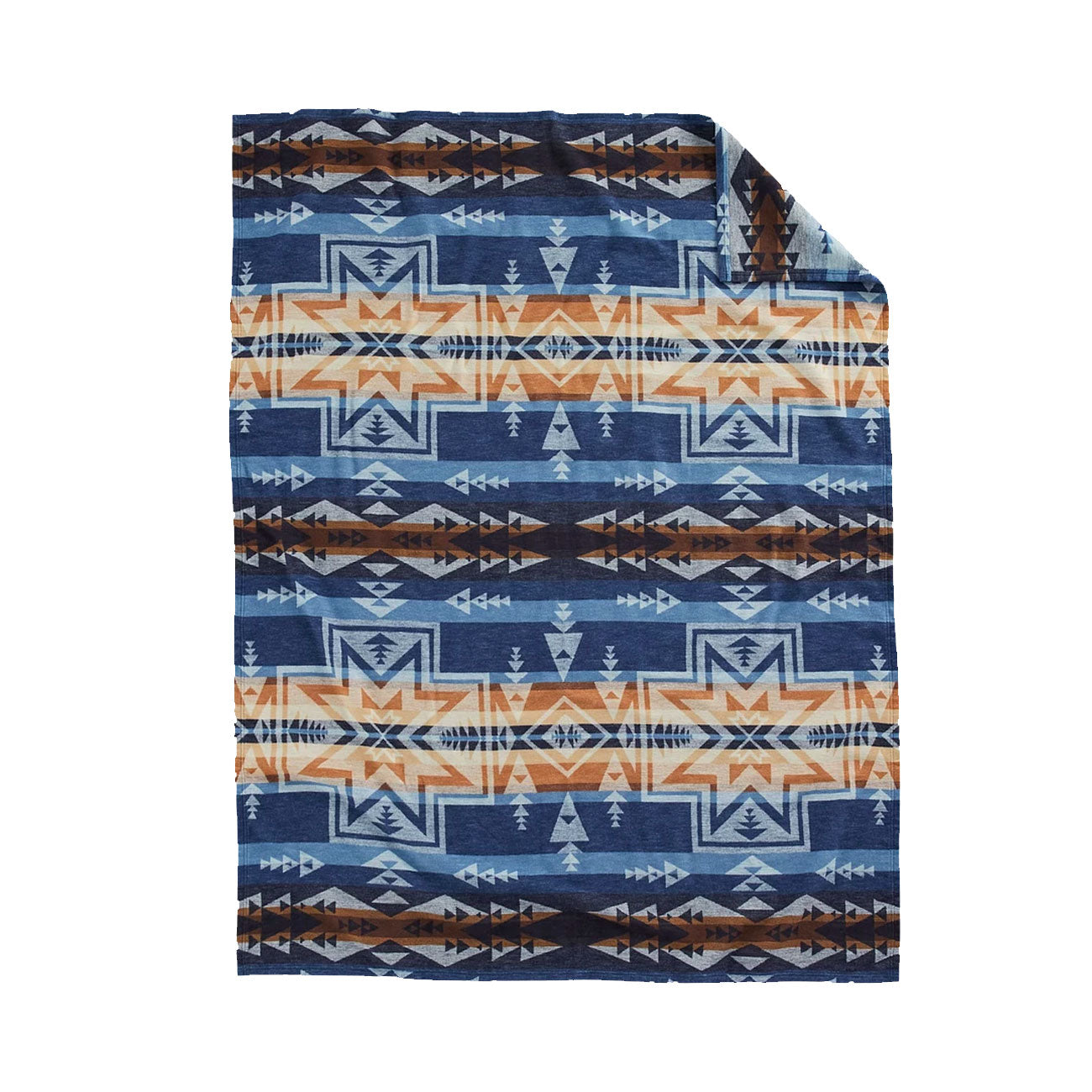 Pendleton Organic Cotton Jacquard Blanket (Navy / Multi)  - Allike Store